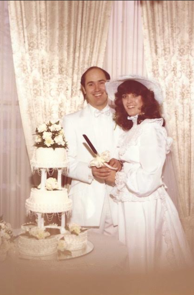 Jay and Wendy on their wedding day